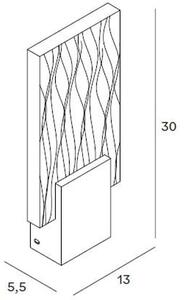 MaxLight Vetro nástěnné svítidlo 1x3 W zlatá W0289