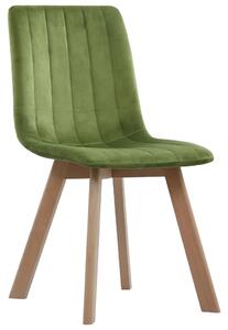 Jídelní židle 4 ks zelené samet