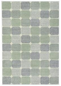Breno Kusový koberec PORTLAND 172/RT4G, Zelená, Vícebarevné, 67 x 120 cm