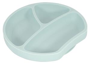 Světle modrý silikonový dětský talíř Kindsgut Plate, ø 20 cm