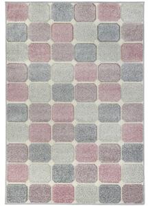 Breno Kusový koberec PORTLAND 172/RT4P, Růžová, Vícebarevné, 67 x 120 cm
