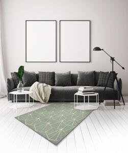Breno Kusový koberec PORTLAND 750/RT4G, Zelená, Vícebarevné, 67 x 120 cm
