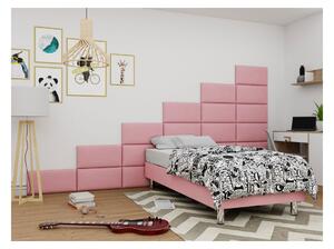 Čalouněná jednolůžková postel 120x200 NECHLIN 2 - růžová + panely 60x30 cm ZDARMA