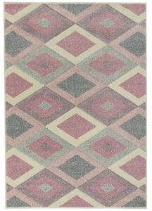 Breno Kusový koberec PORTLAND 1505/RT4P, Růžová, Vícebarevné, 133 x 190 cm