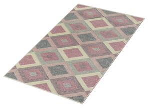 Breno Kusový koberec PORTLAND 1505/RT4P, Růžová, Vícebarevné, 67 x 120 cm
