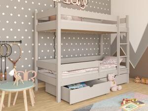 Patrová postel s úložným prostorem Elegant, Růžová, 90x200 cm