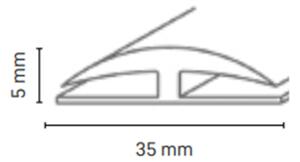 Breno Přechodový profil oboustranný šedý
