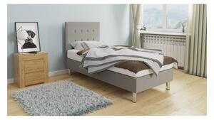 Čalouněná jednolůžková postel 90x200 NECHLIN 3 - světlá šedá