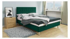 Čalouněná manželská postel 160x200 NECHLIN 3 - zelená