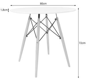 Bílý jídelní set 1 + 4, stůl OSLO 80 + židle YORK OSAKA
