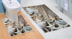 Brotex Koupelnová sada předložek 3D 60x100+60x50cm Mořské lastury