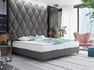 Manželská čalouněná postel s matrací 180x200 NECHLIN 5 - šedá