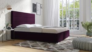 Čalouněná postel IAN 90x200 cm Odstín látky: Tmavá fialová (Kronos 03) - eTapik