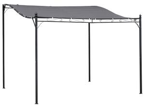 Outsunny Pergola Zahradní Pavilon Kryt Stan Šedý 297x297cm | Aosom