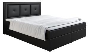 Boxspringová postel LILLIANA 4 - 140x200, černá eko kůže