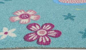 Breno Metrážový koberec PAPILLON 27, šíře role 400 cm, Modrá, Vícebarevné