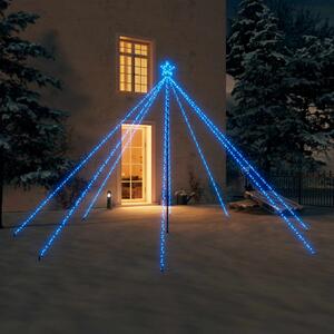 Vánoční světelný strom dovnitř i ven 576 LED modré světlo 3,6 m