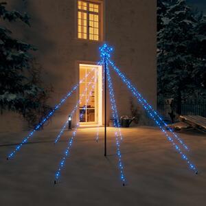 Vánoční světelný strom dovnitř i ven 400 LED modrý 2,5 m