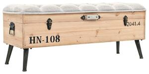 Úložná lavice 110 cm masivní jedlové dřevo 339294