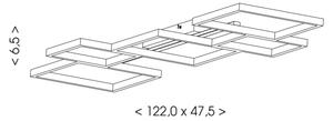 Brilagi - LED Stropní svítidlo SHIFT LED/42W/230V 4000K 47,5x122 cm černá