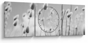 Obraz - Boho bunny tail grass (s hodinami) (90x30 cm)