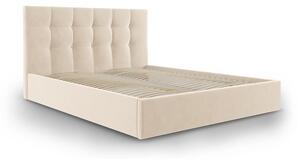 Béžová dvoulůžková postel Mazzini Beds Nerin, 140 x 200 cm