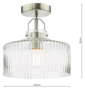 Där Lighting LEN4846 - Přisazený lustr LENKA 1xE27/60W/230V matný chrom