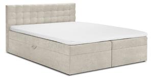 Béžová boxspring postel s úložným prostorem 140x200 cm Jade – Mazzini Beds