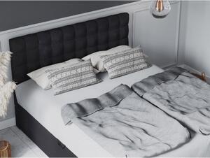 Tmavě šedá boxspring postel s úložným prostorem 140x200 cm Jade – Mazzini Beds