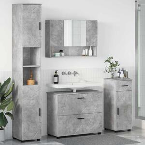 Sada koupelnového nábytku 4 ks Betonově šedá 35 x 30 x 192 cm 3393056
