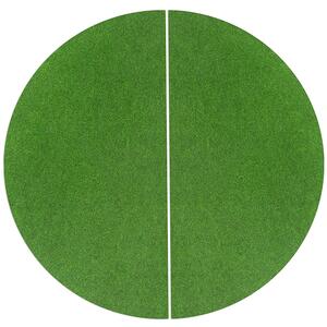 Breno Umělá tráva POOL (vhodné jako bazénová podložka) - s nopy, kruh, Zelená