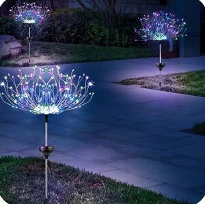 Gurgen Solární zahradní LED lampa Pampeliška 90 LED RGB, 2 ks