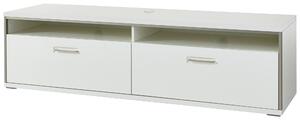 KOMODA POD TELEVIZI, šedá, barvy stříbra, bílá, vysoce lesklá bílá, 184/51/52 cm Livetastic - Online Only obývací stěny, Online Only