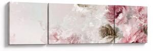 Obraz - Malba růžových květů (170x50 cm)