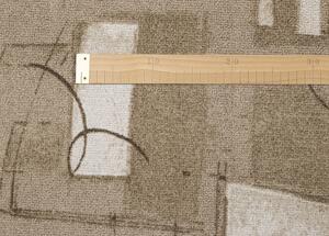Breno Metrážový koberec LIBRA 36, šíře role 400 cm, Hnědá, Vícebarevné