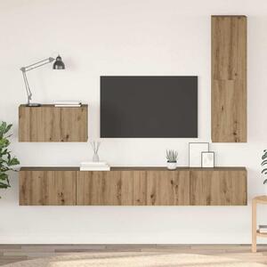 Nástěnná skříň na TV 4 ks Artisanový dub Kompozitní dřevo 3393176