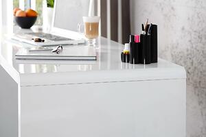 Kancelářský stůl Barter 120cm bílý vysoký lesk