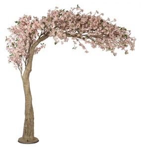 Velká umělá rostlina rozkvetlá růžová třešeň – 320 cm