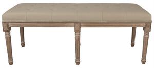 Hnědá čalouněná lavice Angelique – 122x41x46 cm
