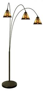 Stojací lampa Tiffany Solei béžová se 3 svítidly – 200 cm