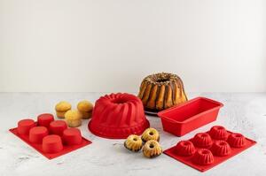 Červená silikonová forma na 6 muffinů Dr. Oetker Flexxibel Love