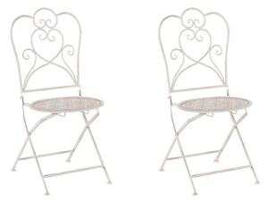 Set 2 ks. zahradních židlí TRAVISO (kov) (béžová). 1019170
