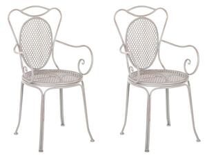 Set 2 ks. zahradních židlí CINQUE (kov) (šedá). 1019169