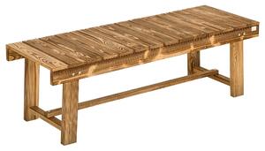 Outsunny Zahradní Lavice, Dvousedadlová Dřevěná Lavice, Zahradní Nábytek, Rustikální Lavice, Masivní Dřevo, Tmavě Hnědá, 110 x 38 x 35 cm | Aosom