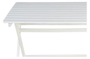 Bílý zahradní stůl z akáciového dřeva Bonami Essentials Natur, 114 x 88 cm