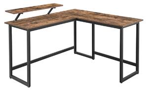 ROHOVÝ PSACÍ STŮL, hnědá, černá, 140/130/92,2/75 cm Boxxx - Online Only psací stoly, Online Only