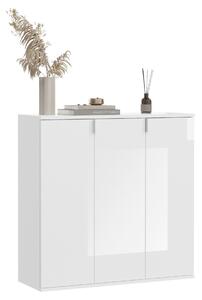 KOMODA, vysoce lesklá bílá, 91/99/34 cm MID.YOU - Široké komody, Online Only