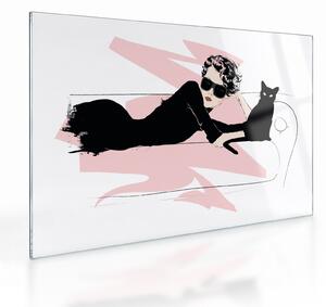 Skleněný obraz - Fashion lady (70x50 cm)