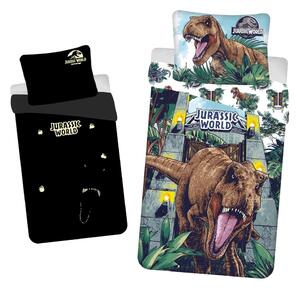 Bavlněné dětské povlečení se svítícím efektem na jednolůžko 140x200 cm Jurassic World – Jerry Fabrics