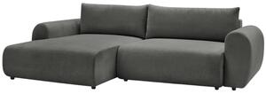 -25 % Dny MOMENTI– Bobochic Paris Šedá rozkládací pohovka Lucien 314 cm, levá